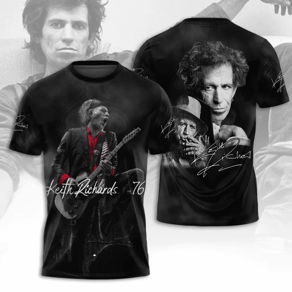 LIMITED EDITION - NEW CUSTOMIZED THE ROLLING STONES X KEITH RICHARDS T-SHIRT, HOODIE, ZIP HOODIE