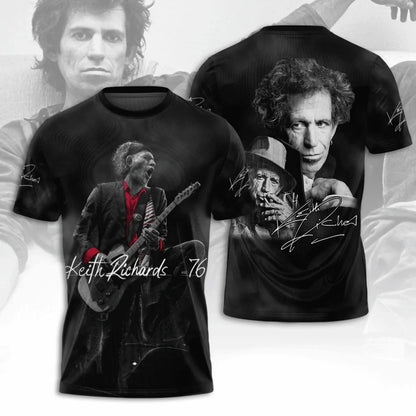 LIMITED EDITION - NEW CUSTOMIZED THE ROLLING STONES X KEITH RICHARDS T-SHIRT, HOODIE, ZIP HOODIE