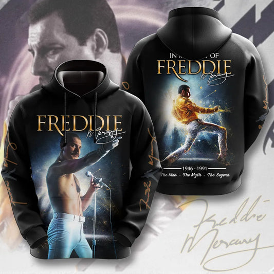 LIMITED EDITION - NEW CUSTOMIZED FREDDIE MERCURY T-SHIRT, HOODIE, ZIP HOODIE
