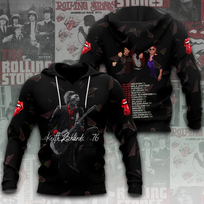 LIMITED EDITION - NEW CUSTOMIZED THE ROLLING STONES X KEITH RICHARDS T-SHIRT, HOODIE, ZIP HOODIE