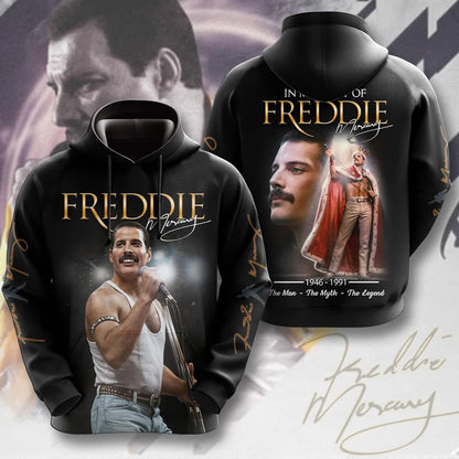 LIMITED EDITION - NEW CUSTOMIZED FREDDIE MERCURY T-SHIRT, HOODIE, ZIP HOODIE