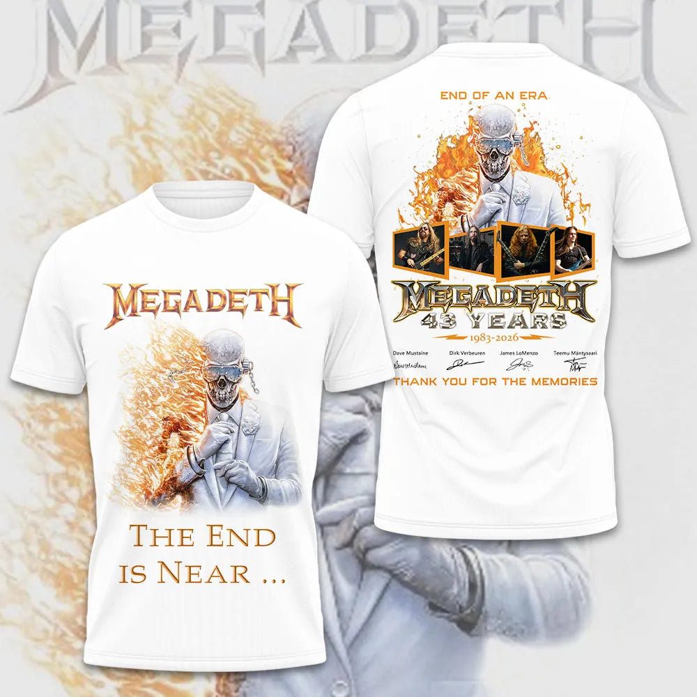 LIMITED EDITION - NEW CUSTOMIZED MEGADETH T-SHIRT, HOODIE, ZIP HOODIE
