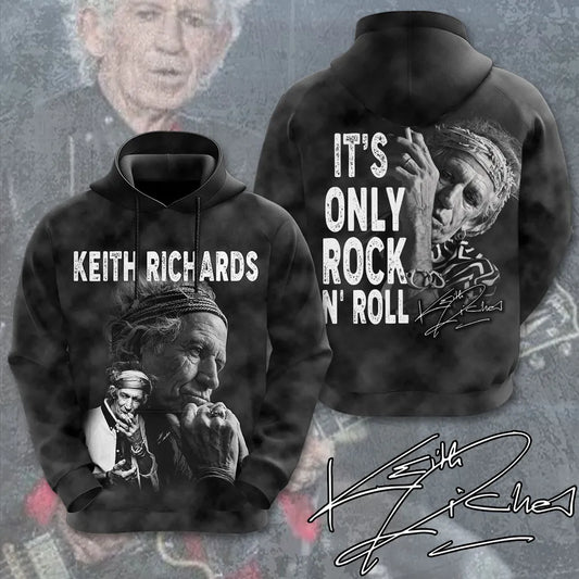 LIMITED EDITION - NEW CUSTOMIZED THE ROLLING STONES X KEITH RICHARDS T-SHIRT, HOODIE, ZIP HOODIE