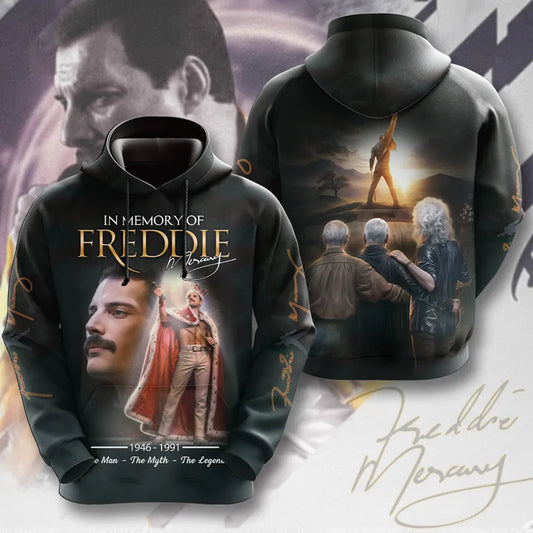LIMITED EDITION - NEW CUSTOMIZED FREDDIE MERCURY T-SHIRT, HOODIE, ZIP HOODIE