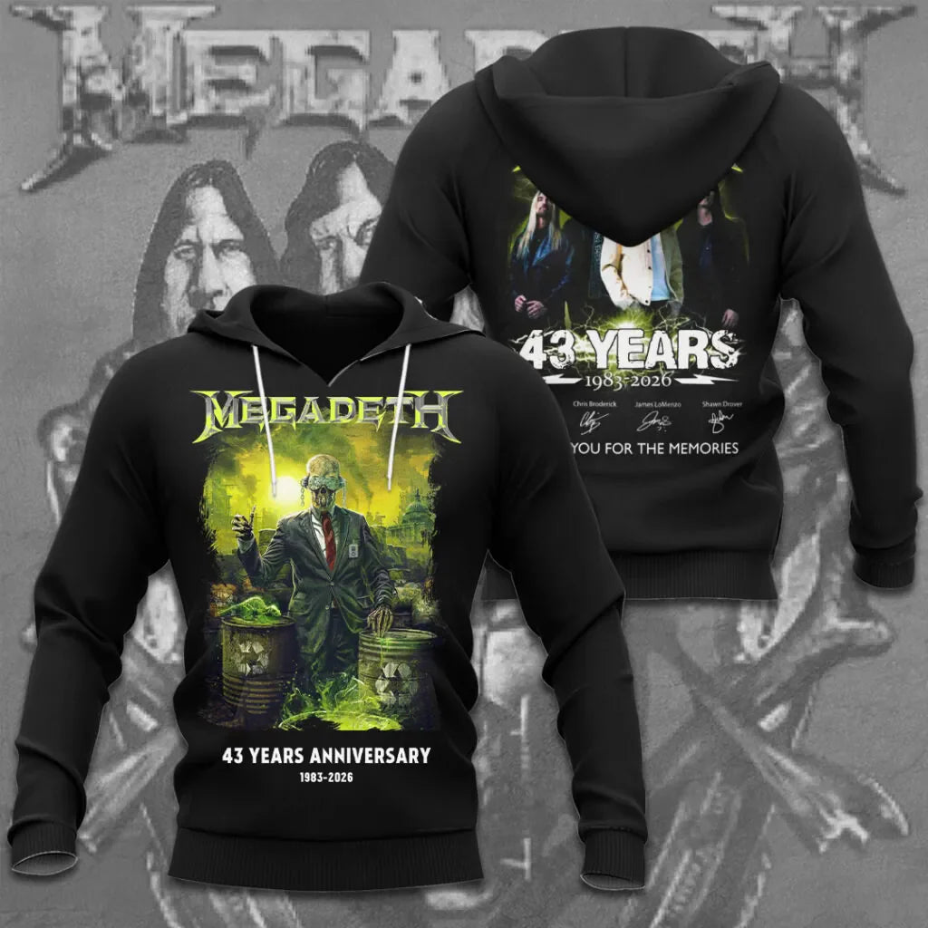 LIMITED EDITION - NEW CUSTOMIZED MEGADETH T-SHIRT, HOODIE, ZIP HOODIE