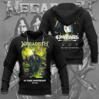 LIMITED EDITION - NEW CUSTOMIZED MEGADETH T-SHIRT, HOODIE, ZIP HOODIE