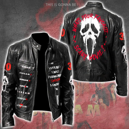 LIMITED EDITION - NEW CUSTOMIZED SCRE MOTORCYCLE LEATHER JACKET