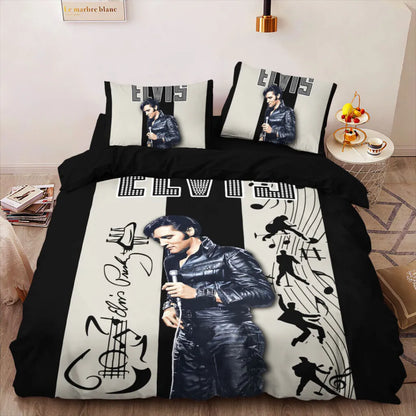 LIMITED EDITION - NEW CUSTOMIZED ELVIS PRESLEY 3-PIECE DUVET BEDDING SET