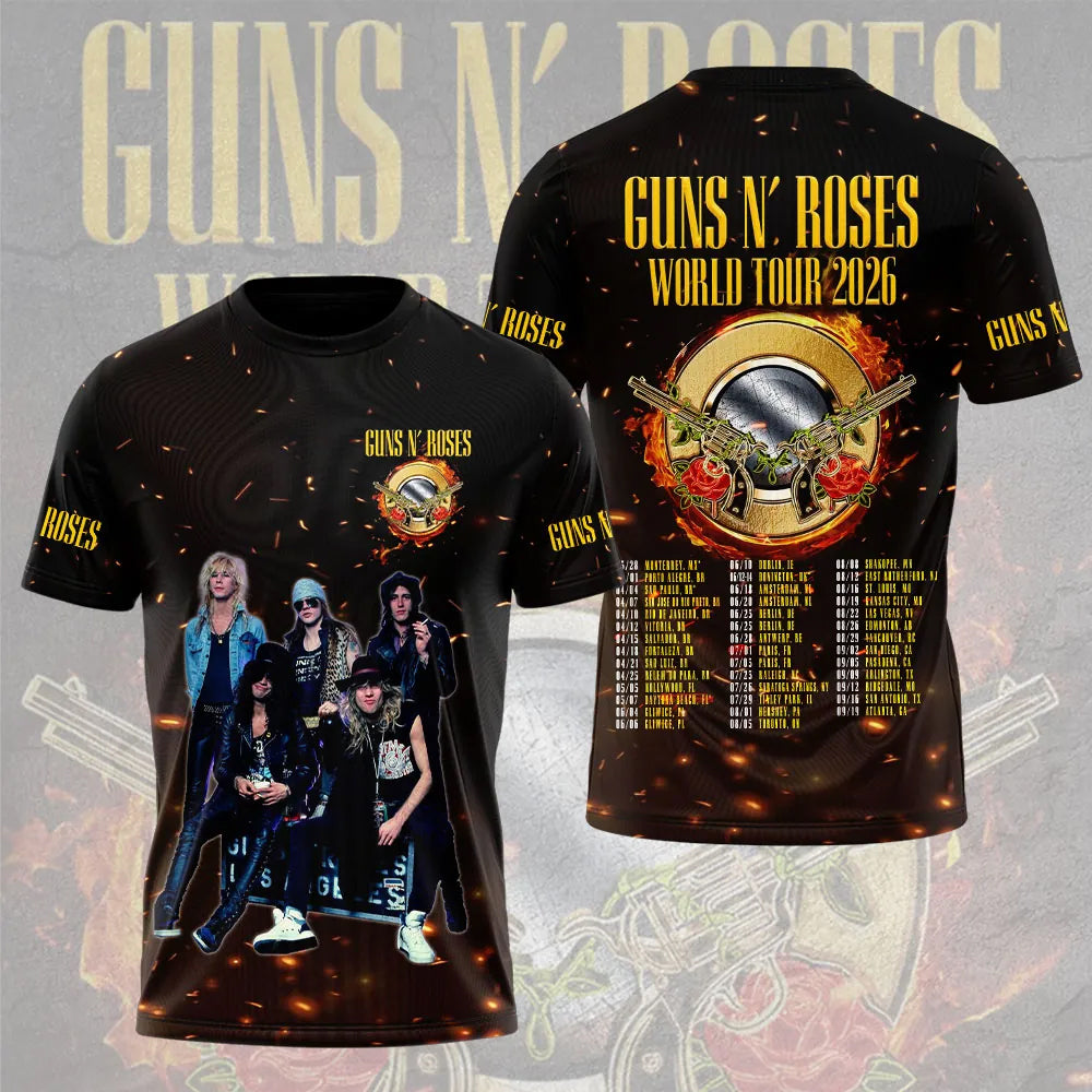 LIMITED EDITION - NEW CUSTOMIZED GUNS N’ ROSES T-SHIRT, HOODIE, ZIP HOODIE