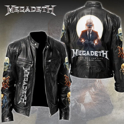 LIMITED EDITION - NEW CUSTOMIZED MEGADETH MOTORCYCLE LEATHER JACKET