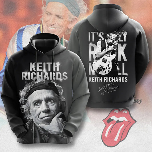 LIMITED EDITION - NEW CUSTOMIZED THE ROLLING STONES X KEITH RICHARDS T-SHIRT, HOODIE, ZIP HOODIE