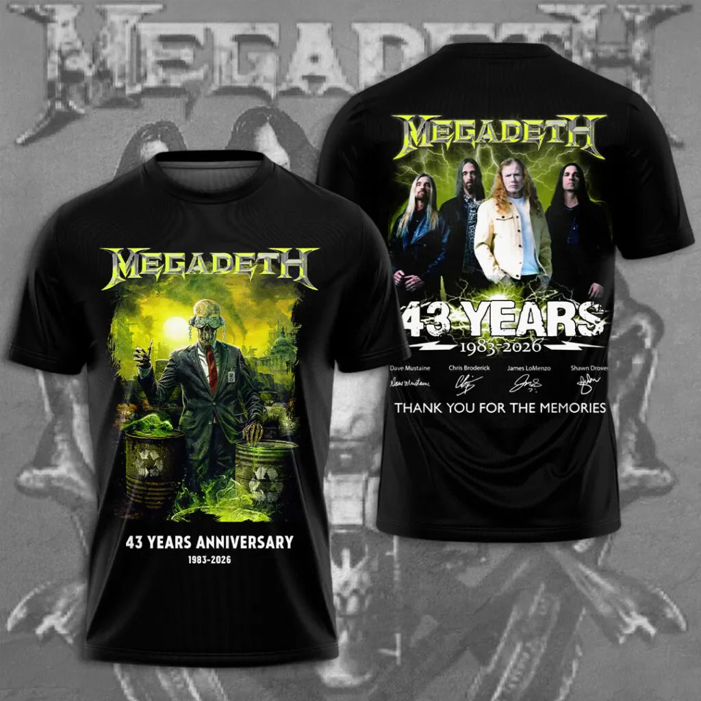 LIMITED EDITION - NEW CUSTOMIZED MEGADETH T-SHIRT, HOODIE, ZIP HOODIE