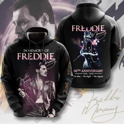 LIMITED EDITION - NEW CUSTOMIZED FREDDIE MERCURY T-SHIRT, HOODIE, ZIP HOODIE