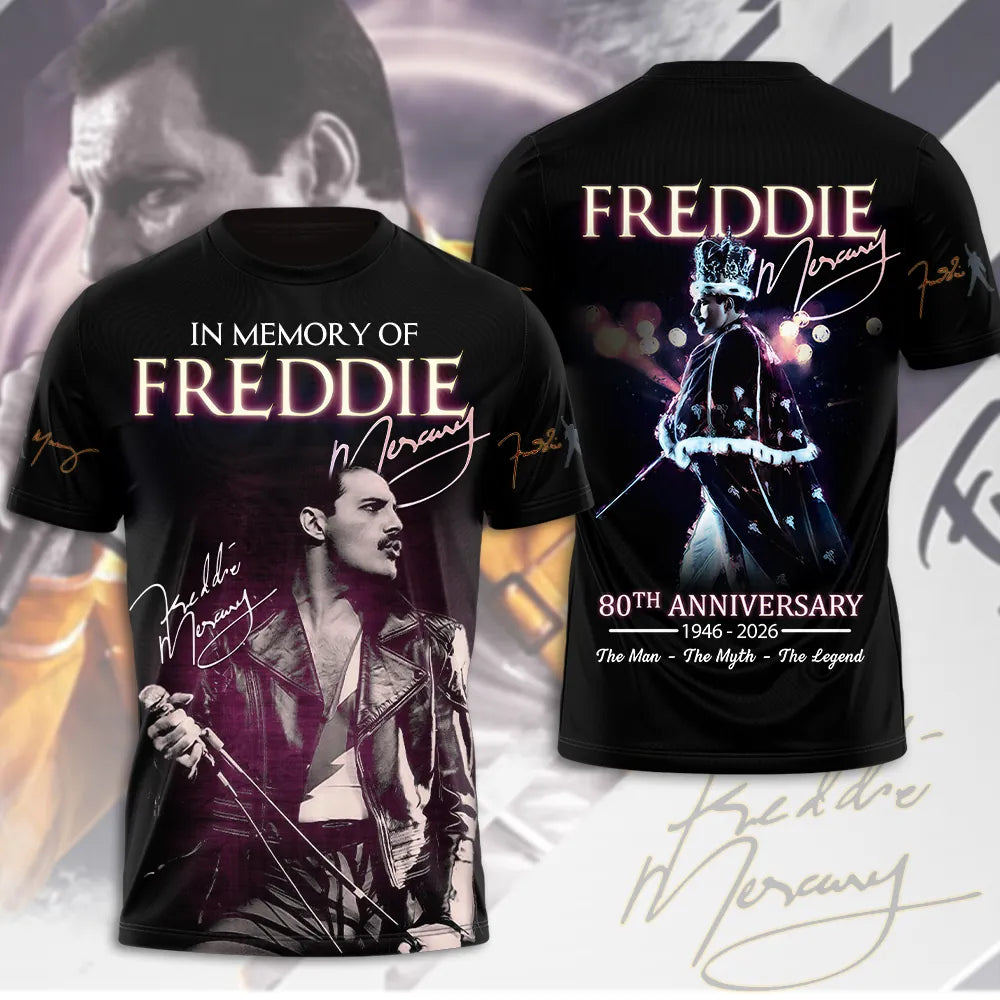 LIMITED EDITION - NEW CUSTOMIZED FREDDIE MERCURY T-SHIRT, HOODIE, ZIP HOODIE