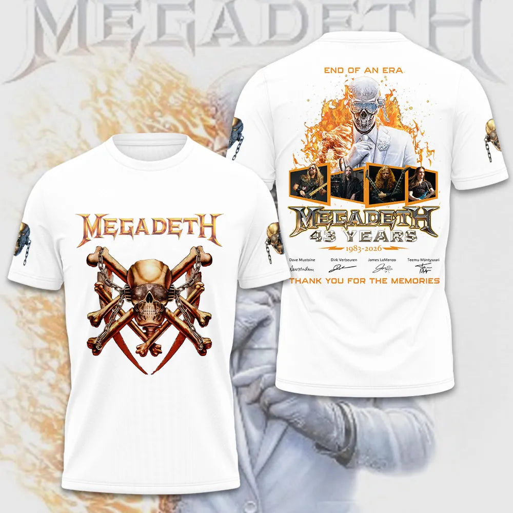 LIMITED EDITION - NEW CUSTOMIZED MEGADETH T-SHIRT, HOODIE, ZIP HOODIE