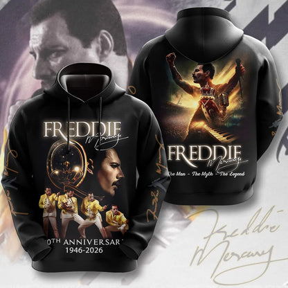 LIMITED EDITION - NEW CUSTOMIZED FREDDIE MERCURY T-SHIRT, HOODIE, ZIP HOODIE