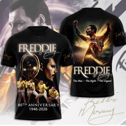 LIMITED EDITION - NEW CUSTOMIZED FREDDIE MERCURY T-SHIRT, HOODIE, ZIP HOODIE