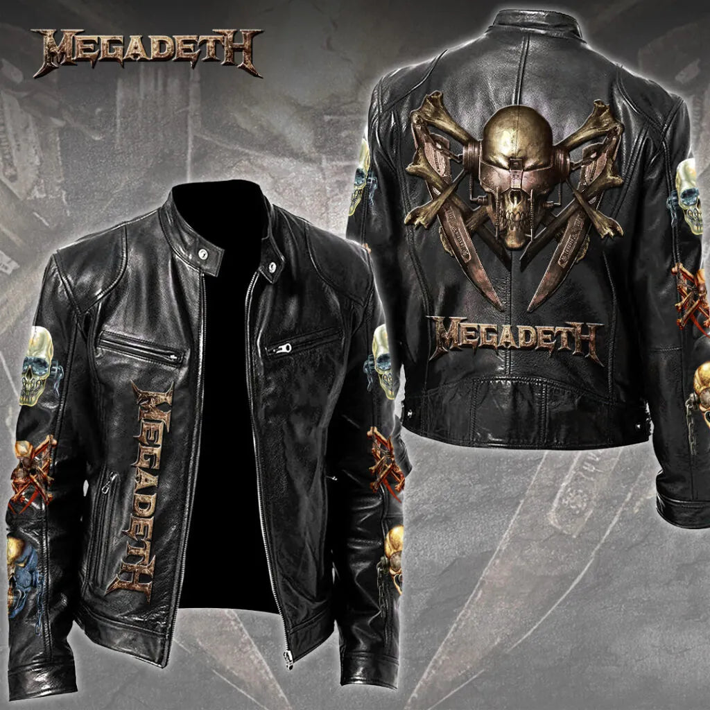 LIMITED EDITION - NEW CUSTOMIZED MEGADETH MOTORCYCLE LEATHER JACKET