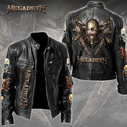 LIMITED EDITION - NEW CUSTOMIZED MEGADETH MOTORCYCLE LEATHER JACKET