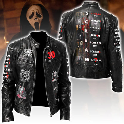 LIMITED EDITION - NEW CUSTOMIZED SCRE MOTORCYCLE LEATHER JACKET