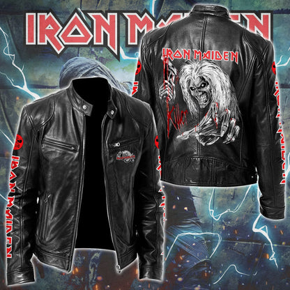 LIMITED EDITION - NEW CUSTOMIZED IRON MAIDEN MOTORCYCLE LEATHER JACKET