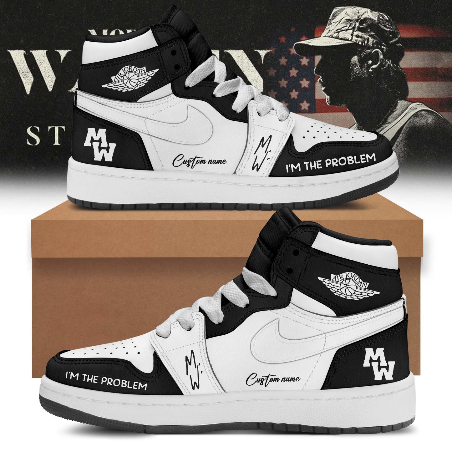 LIMITED EDITION - NEW CUSTOMIZED MORGAN WALLEN AIR JORDAN SHOES