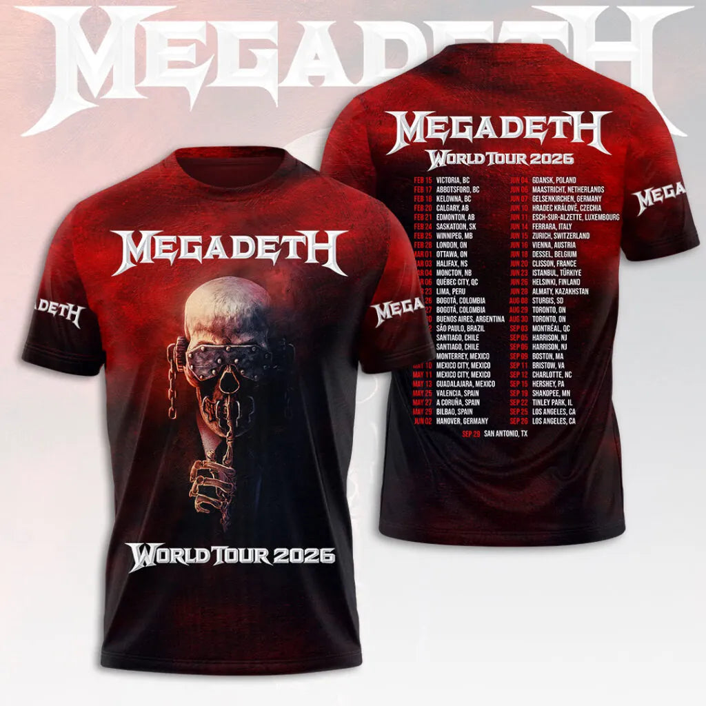 LIMITED EDITION - NEW CUSTOMIZED MEGADETH T-SHIRT, HOODIE, ZIP HOODIE