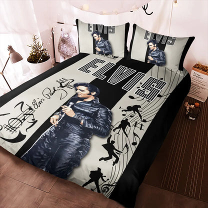 LIMITED EDITION - NEW CUSTOMIZED ELVIS PRESLEY 3-PIECE DUVET BEDDING SET