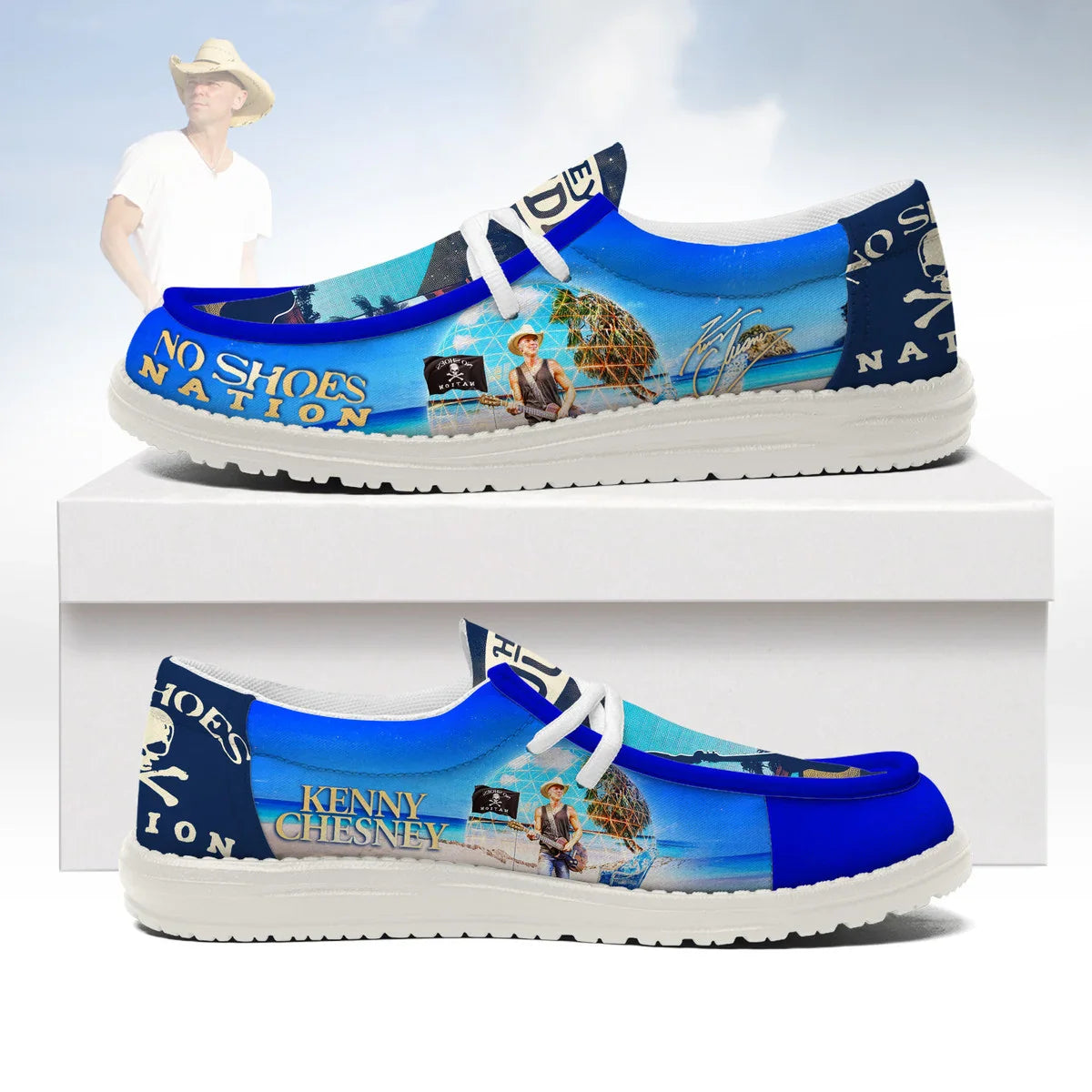 LIMITED EDITION - NEW CUSTOMIZED KENNY CHESNEY LOAFER SHOES