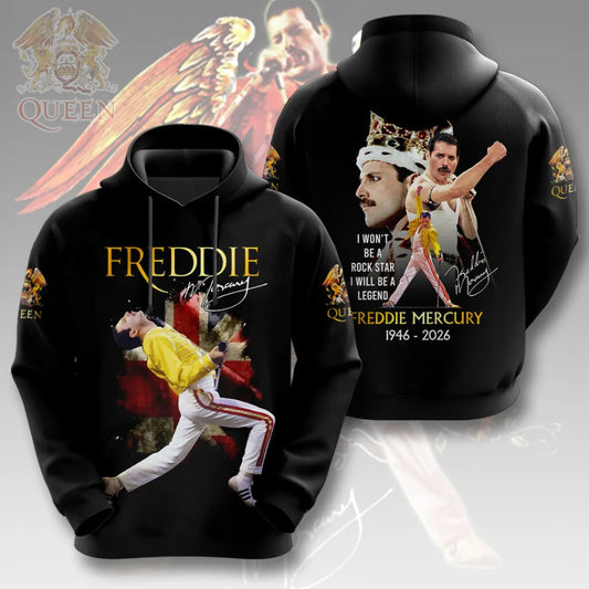 LIMITED EDITION - NEW CUSTOMIZED FREDDIE MERCURY T-SHIRT, HOODIE, ZIP HOODIE
