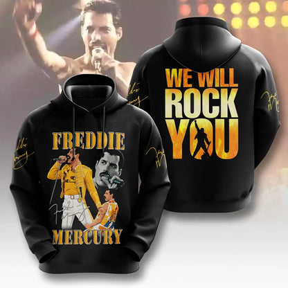 LIMITED EDITION - NEW CUSTOMIZED FREDDIE MERCURY T-SHIRT, HOODIE, ZIP HOODIE