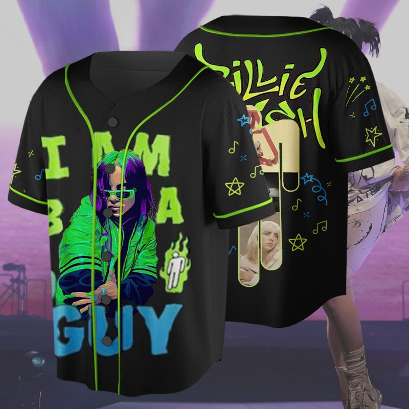 LIMITED EDITION - NEW CUSTOMIZED BILLIE EILISH BASEBALL JERSEY