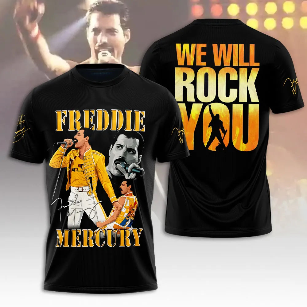 LIMITED EDITION - NEW CUSTOMIZED FREDDIE MERCURY T-SHIRT, HOODIE, ZIP HOODIE