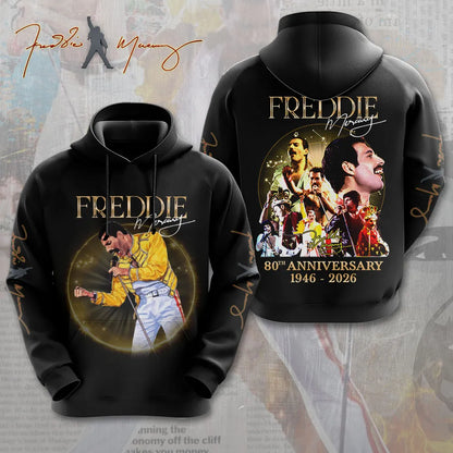 LIMITED EDITION - NEW CUSTOMIZED FREDDIE MERCURY T-SHIRT, HOODIE, ZIP HOODIE