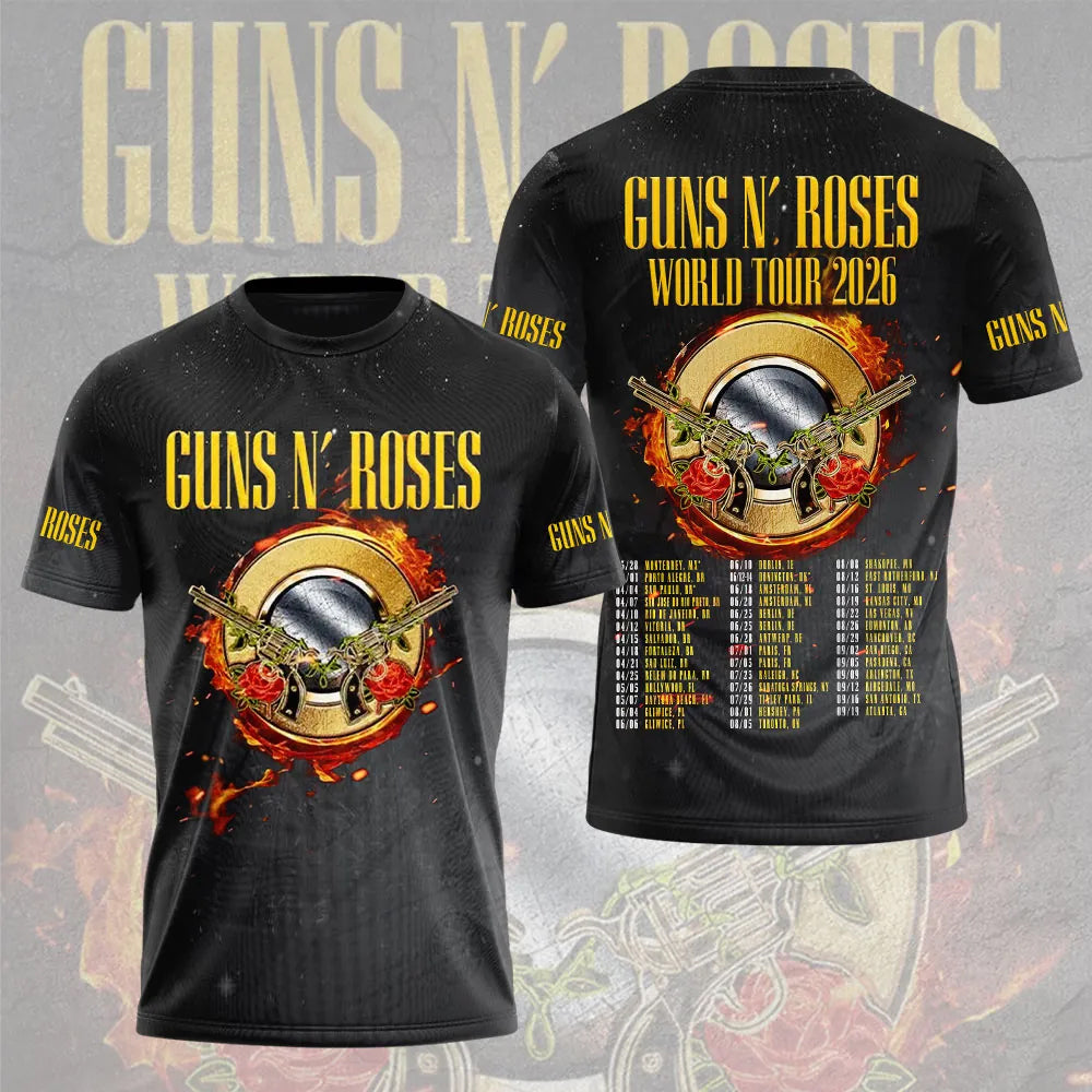 LIMITED EDITION - NEW CUSTOMIZED GUNS N’ ROSES T-SHIRT, HOODIE, ZIP HOODIE