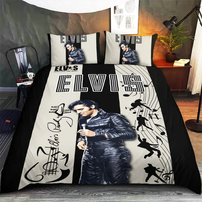 LIMITED EDITION - NEW CUSTOMIZED ELVIS PRESLEY 3-PIECE DUVET BEDDING SET