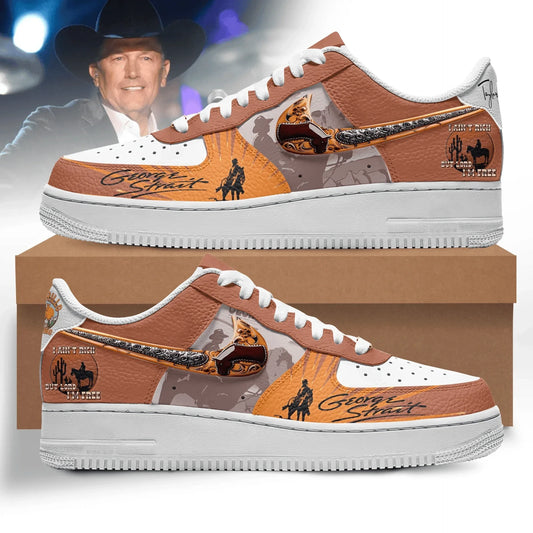 LIMITED EDITION - NEW CUSTOMIZED GEORGE STRAIT AF1 SHOES