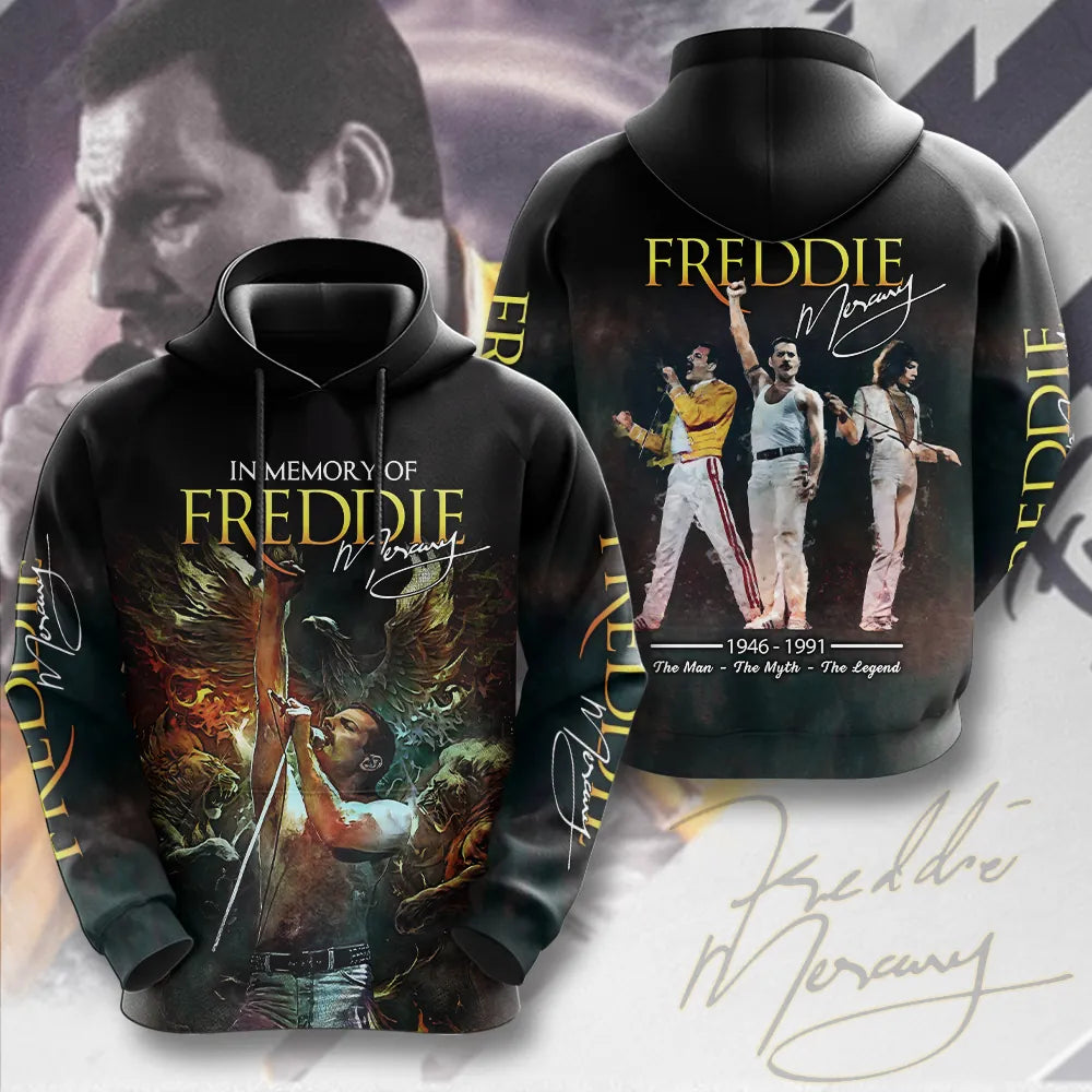 LIMITED EDITION - NEW CUSTOMIZED FREDDIE MERCURY T-SHIRT, HOODIE, ZIP HOODIE