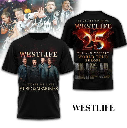 LIMITED EDITION - NEW CUSTOMIZED WESTLIFE T-SHIRT, HOODIE, ZIP HOODIE