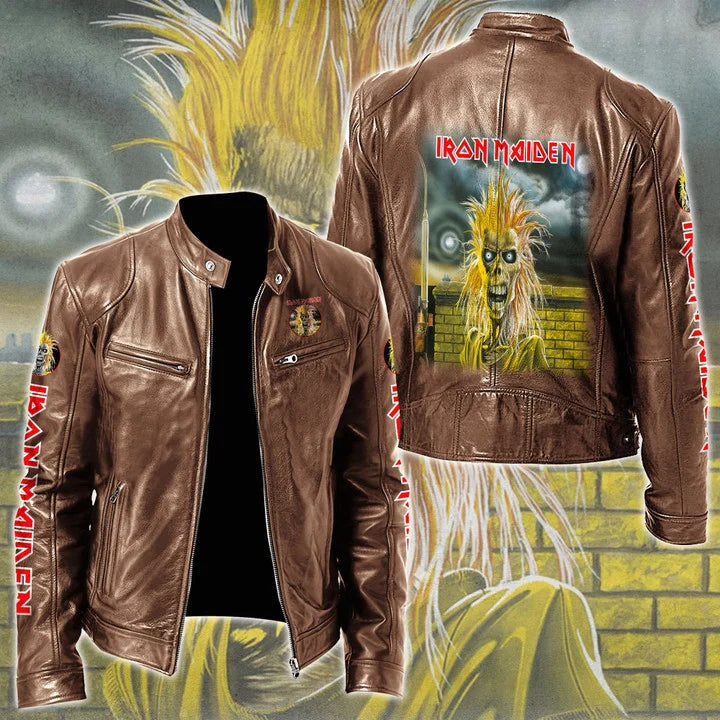 LIMITED EDITION - NEW CUSTOMIZED IRON MAIDEN MOTORCYCLE LEATHER JACKET