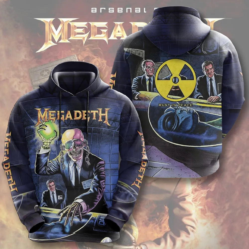 LIMITED EDITION - NEW CUSTOMIZED MEGADETH T-SHIRT, HOODIE, ZIP HOODIE