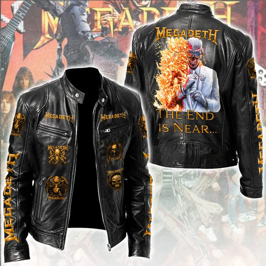 LIMITED EDITION - NEW CUSTOMIZED MEGADETH MOTORCYCLE LEATHER JACKET