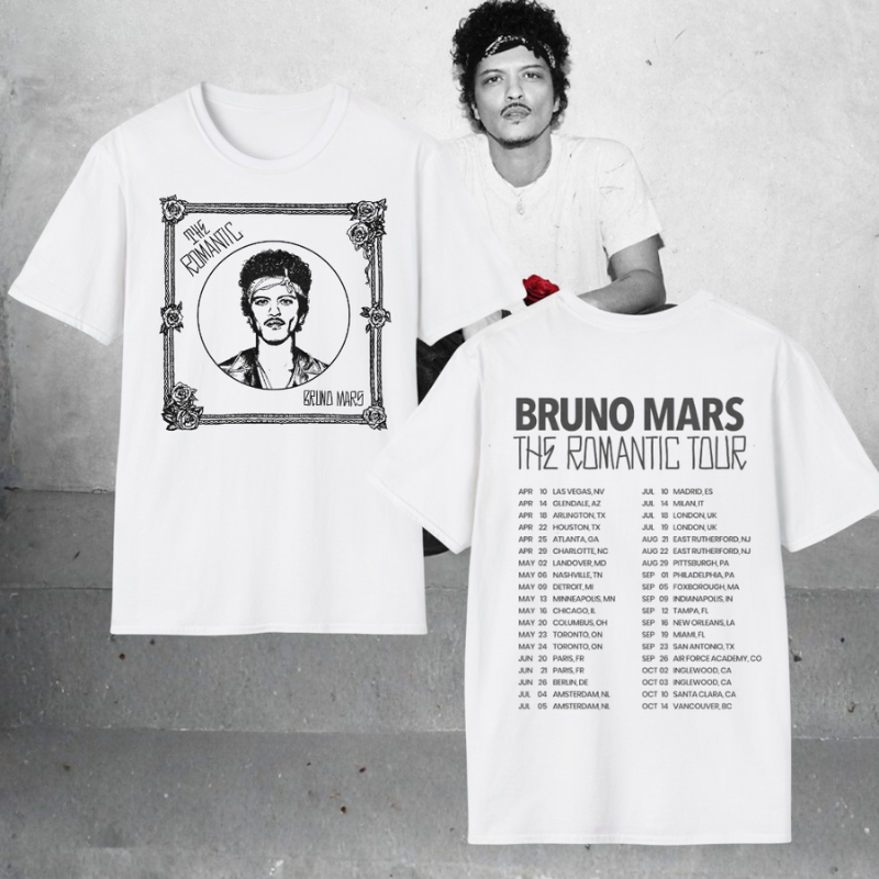 LIMITED EDITION - NEW CUSTOMIZED BRUNO MARS T-SHIRT | MULTIPLE COLORS AVAILABLE