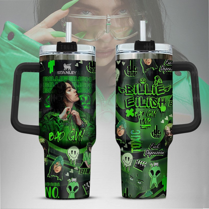 LIMITED EDITION - NEW CUSTOMIZED BILLIE EILISH TUMBLER CUP