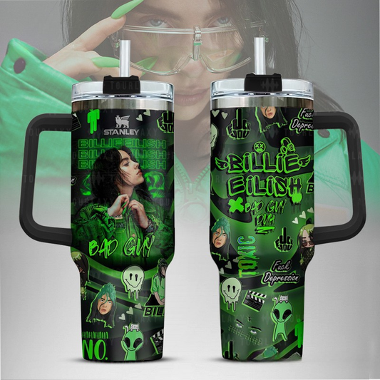 LIMITED EDITION - NEW CUSTOMIZED BILLIE EILISH TUMBLER CUP