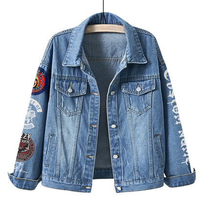 NEW PREMIUM BLACK SABBATH X OZZY OSBOURNE UNISEX DENIM JACKET