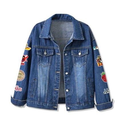 NEW PREMIUM THE BEATLES UNISEX DENIM JACKET