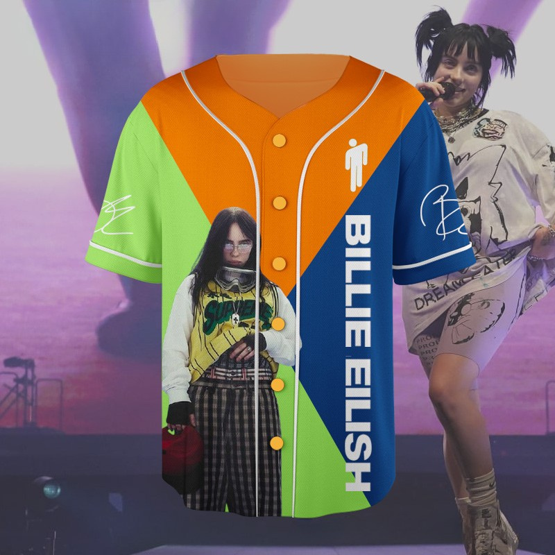 LIMITED EDITION - NEW CUSTOMIZED BILLIE EILISH BASEBALL JERSEY