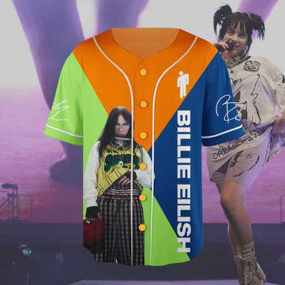 LIMITED EDITION - NEW CUSTOMIZED BILLIE EILISH BASEBALL JERSEY