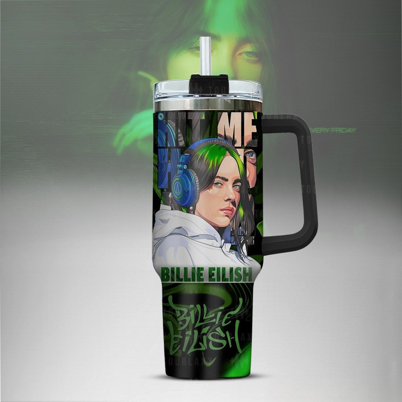 LIMITED EDITION - NEW CUSTOMIZED BILLIE EILISH TUMBLER CUP